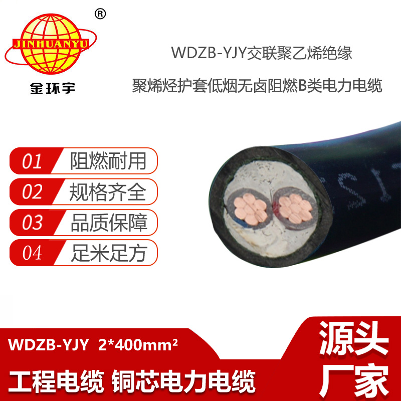 金環(huán)宇電線電纜 二芯電力電纜WDZB-YJY 2X400  低煙無(wú)鹵阻燃電纜