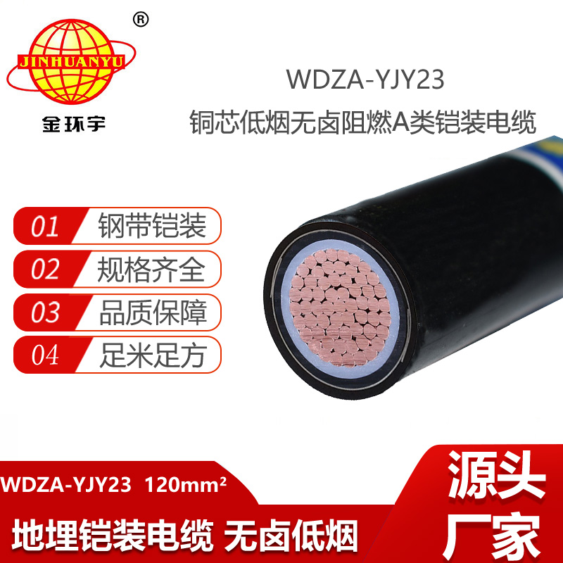 金環(huán)宇電纜 單芯電纜鋼帶鎧裝WDZA-YJY23-120阻燃低煙無鹵電纜